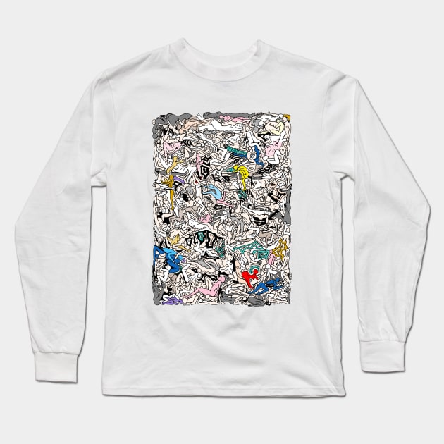 Kamasutra LOVE Doodle Long Sleeve T-Shirt by wontondoodles